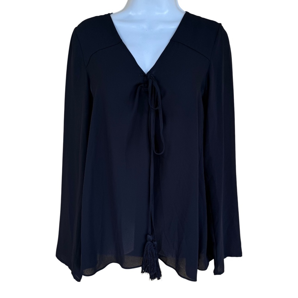 Olivaceous Top Blouse Polyester Office Chic Glam Timeless‎ Tassel
